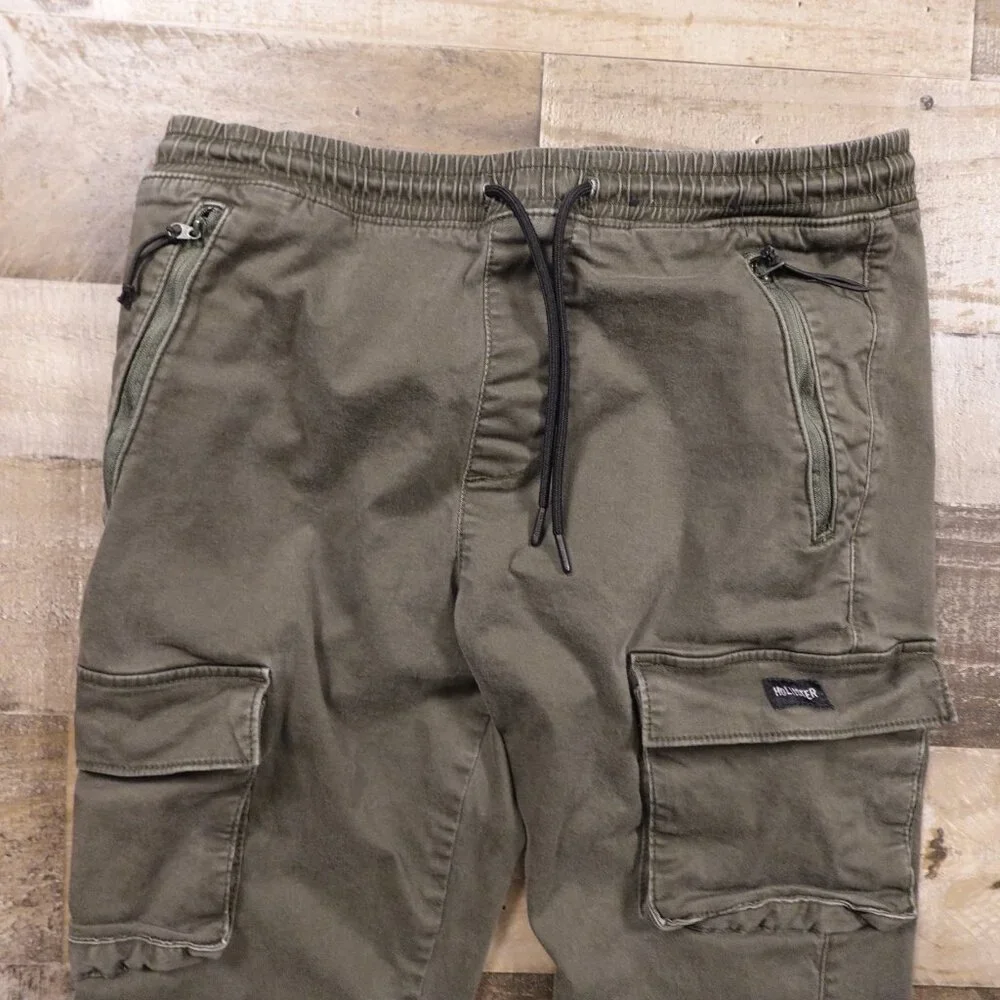 Hollister Cargo Jogger Men’s‎ Size MT Olive Green Advanced Stretch Pants 30”